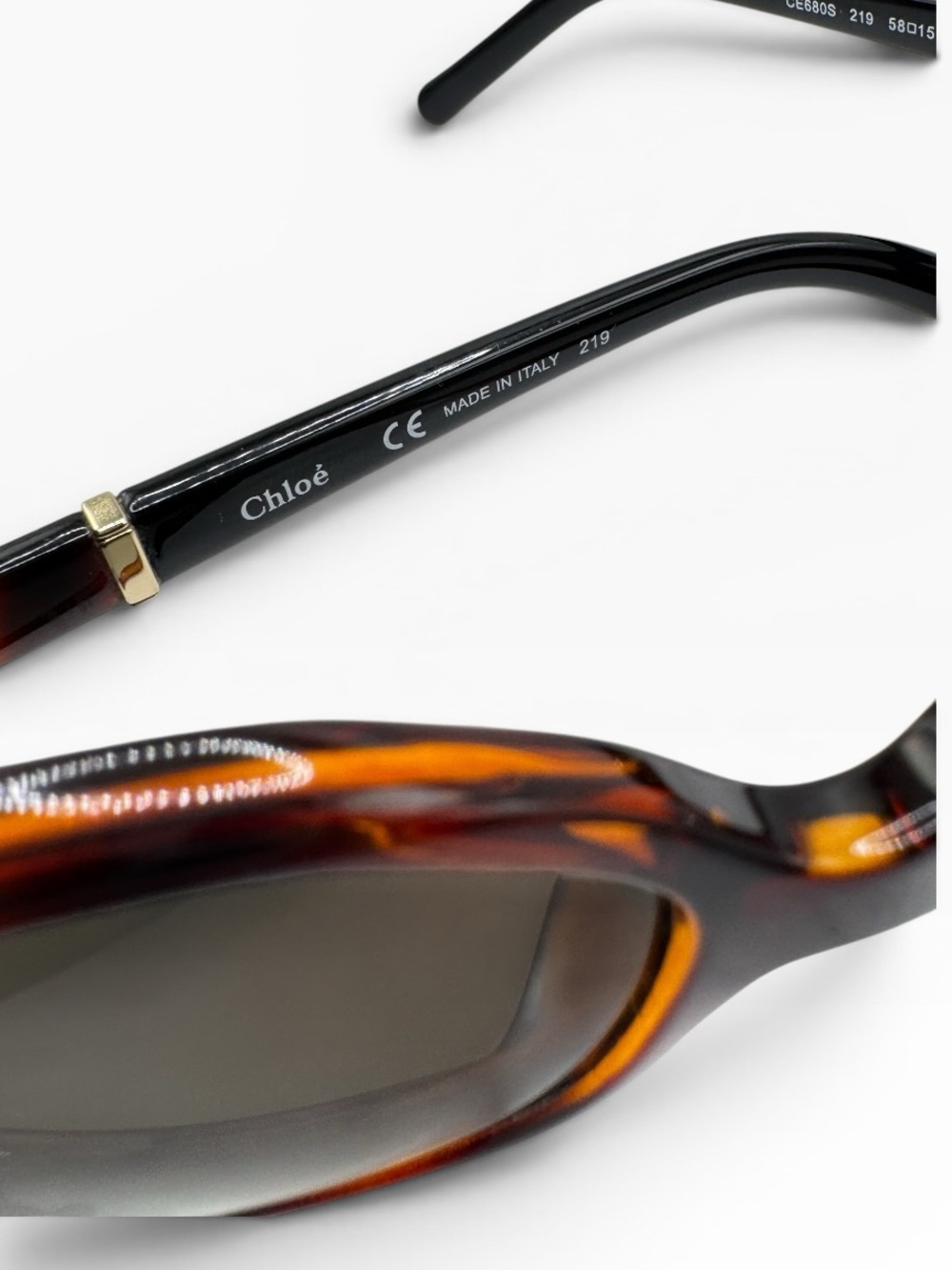 Chloé CE680S Oversized Square Havana Tortoise Shell Italy Sunglasses 58mm - Picture 11 of 14